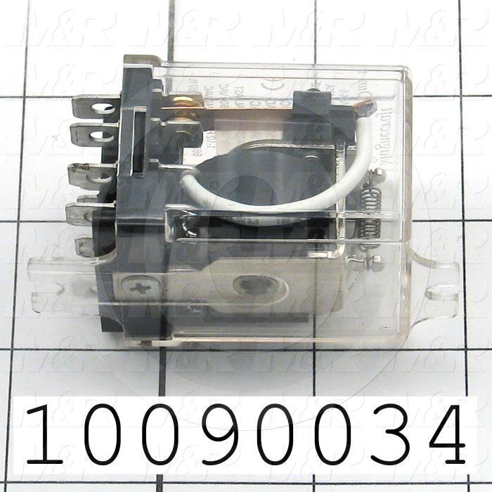 Control Relay, 2 Poles, 120VAC Coil Voltage, DPDT, 25A