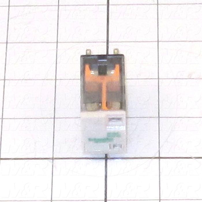 Control Relay, 2 Poles, 24VAC Coil Voltage, DPDT, 12A, 250V, Plug-in