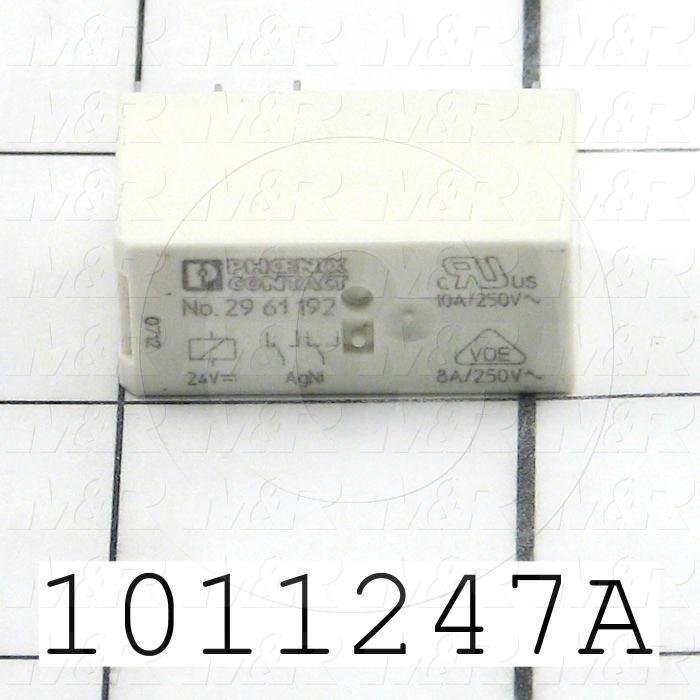 Control Relay, 2 Poles, 24VDC Coil Voltage, SPDT, 8A, 250VAC