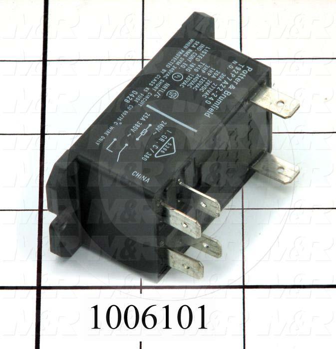 Control Relay, 240VAC Coil Voltage, DPST, 30A, 240VAC