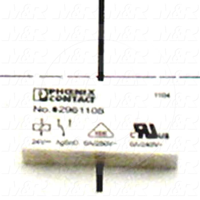 Control Relay, 24VDC Coil Voltage, SPDT, 6A, 120VAC, Plug-in/Solder