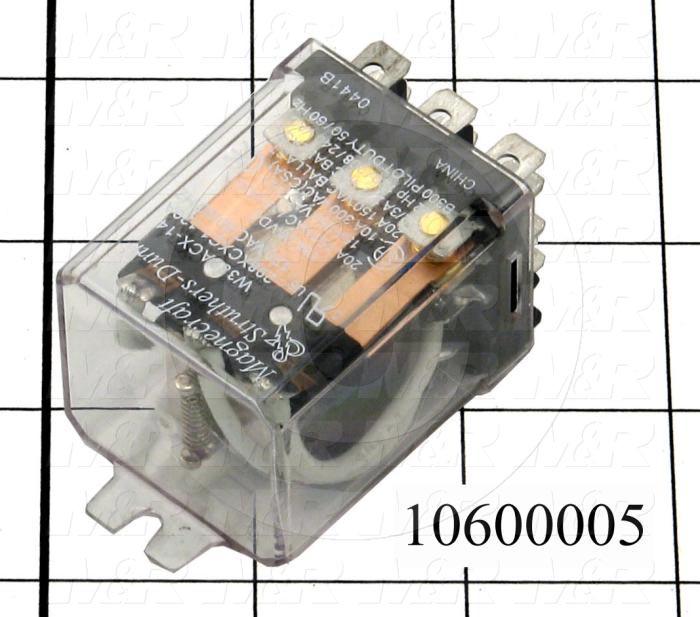 Control Relay, 3PDT, 20A, 120VAC