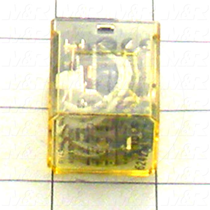Control Relay, 4 Poles, 120VAC Coil Voltage, 4PDT, with Indicator Light, 1A, 230VAC