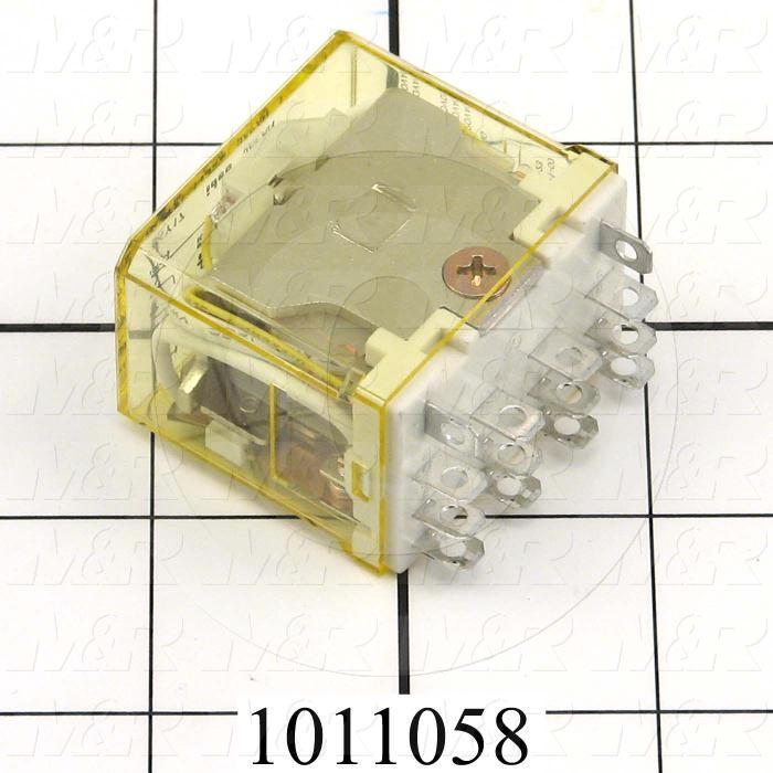 Control Relay, 4 Poles, 230VAC Coil Voltage, 4PDT, with Indicator Light, 10A, 230VAC