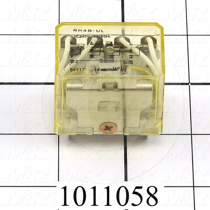 Control Relay, 4 Poles, 230VAC Coil Voltage, 4PDT, with Indicator Light, 10A, 230VAC