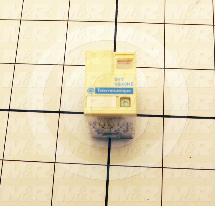 Control Relay, 4 Poles, 24VAC Coil Voltage, 4PDT, 6A, 250V, Plug-in, Without Latch