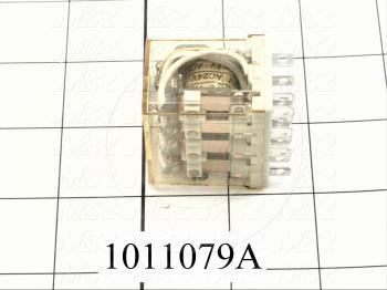 Control Relay, 4 Poles, 24VAC Coil Voltage, 4PDT, with Indicator Light, 10A, 230VAC