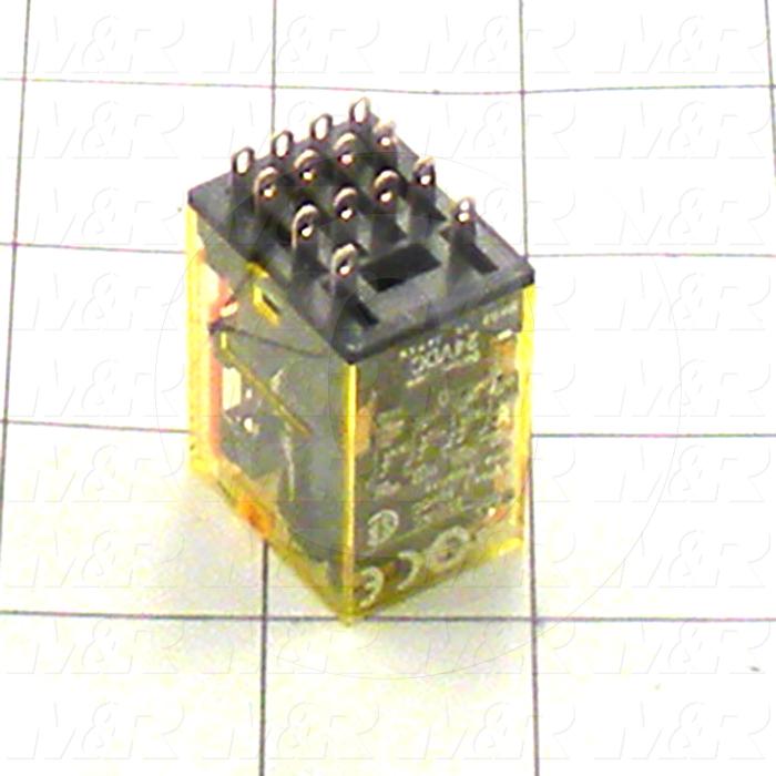 Control Relay, 4 Poles, 24VDC Coil Voltage, 4PDT, 1A