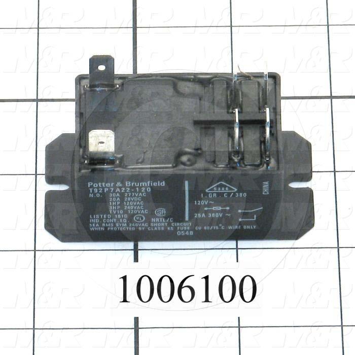 Control Relay, DPST, 30A, 120VAC