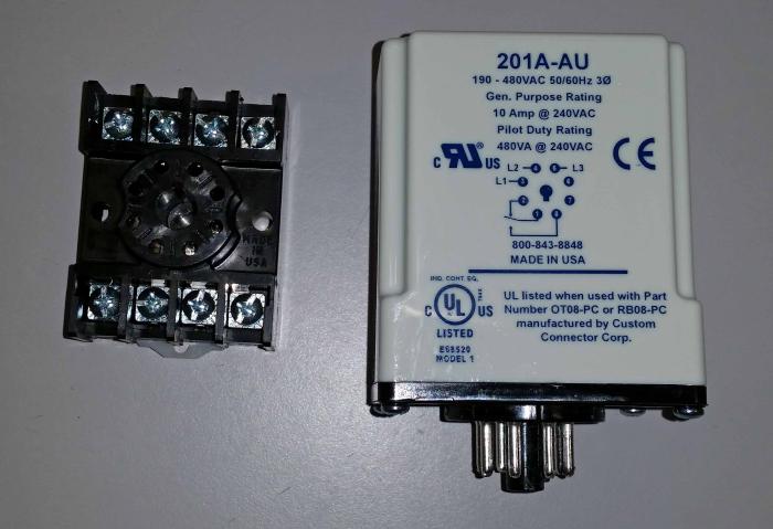 Control Relay, UNIVERSAL PHASE MONITOR, 10A