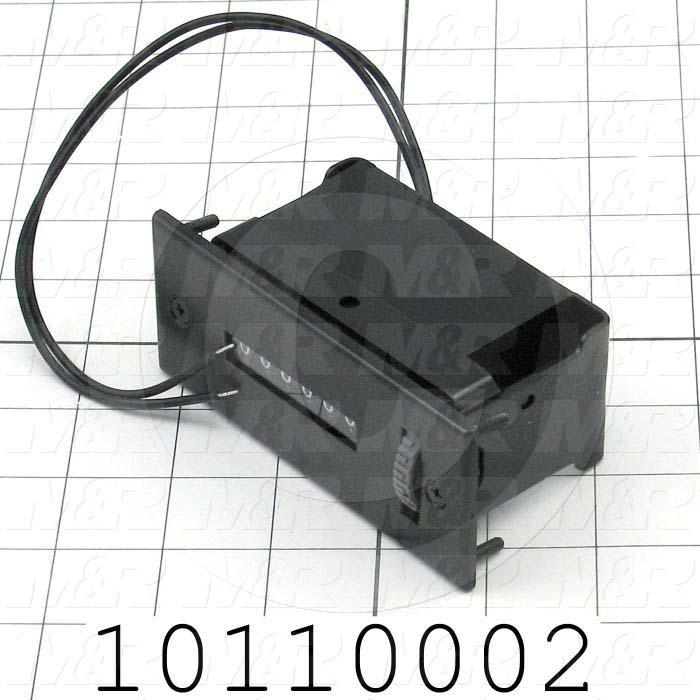 Counters, Resettable Counter, 6 Number of Digits, 115VAC, Knob Reset, Panel Mounting