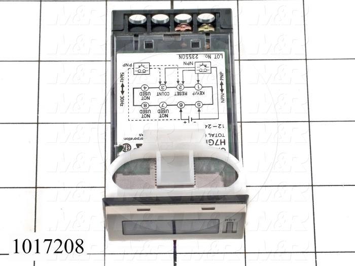 Counters, Total Counter, 6 Number of Digits, 12-24VDC, External and Manual Reset, Flush Mounting