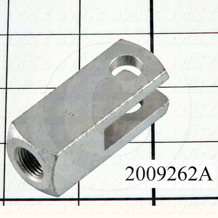 Cylinder Clevis, 1/2-20 Thread Size, 0.88 in. Width, 2.31" Length, .44" OD Pin Size