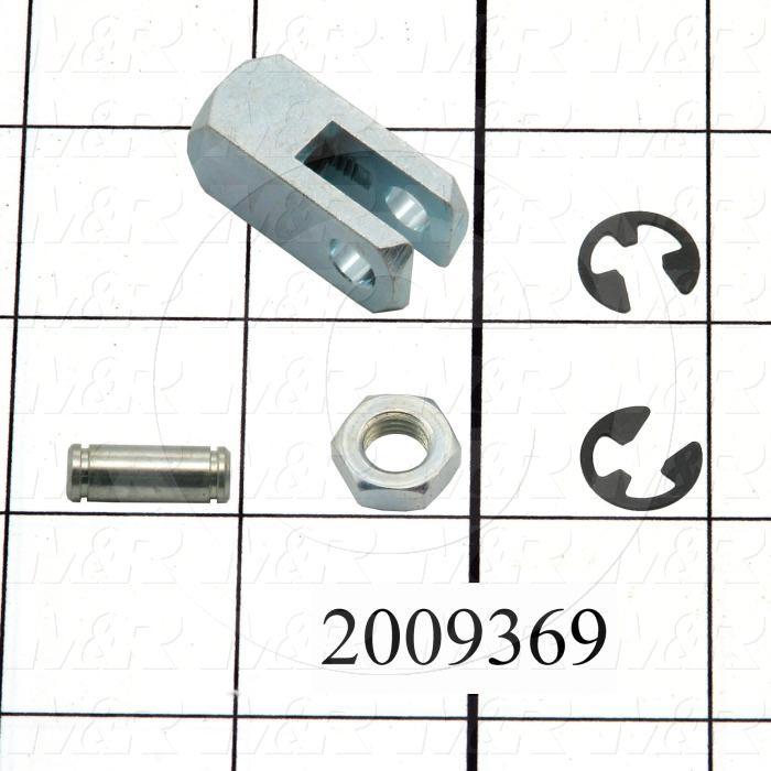 Cylinder Clevis, 5/16-24 Thread Size, 0.75 in. Width, 1.19" Length, 1/4" OD Pin Size