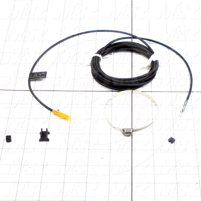 Cylinder Sensor, 3-Wire NPN, Normally Open, 3m Cable, 63mm Piston Diameter, 30VDC, With Strap