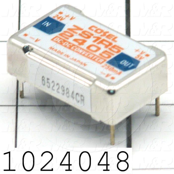DC/DC Converter, 24VDC, 1.5W, 5VDC Output Voltage, 0.3A Output Current