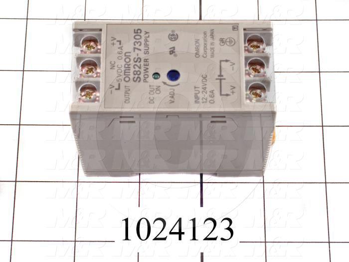 DC/DC Converter, 24VDC, 3W, 5VDC Output Voltage, 0.6A Output Current