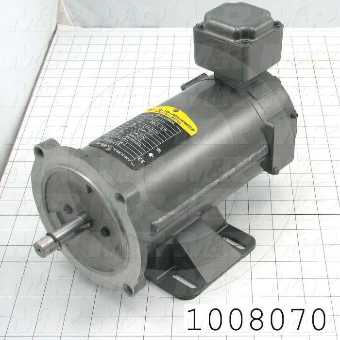 DC Motor, 1/3HP, 56C Frame, 1750 RPM, 180VDC, 1.6A