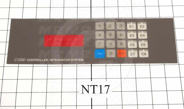 Decals & Documents, Control Panel Nameplate, 3-11/16"X 11-19/32" Size, Used On 26-1KS Control Panel Assembly