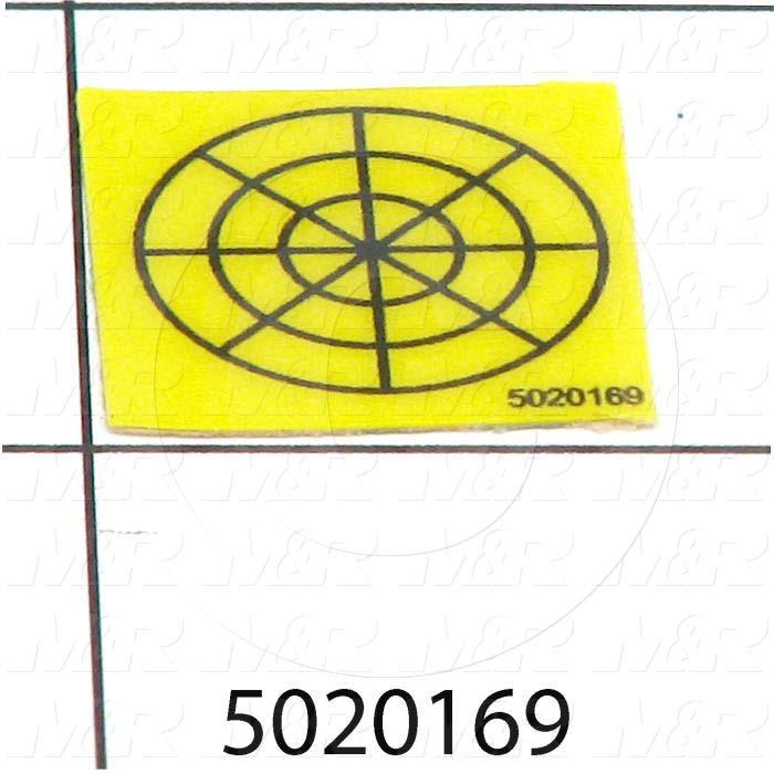 Decals & Documents, MICRO TARGET BLACK ON YELLOW, 7 Mil Velvet Lexan Size