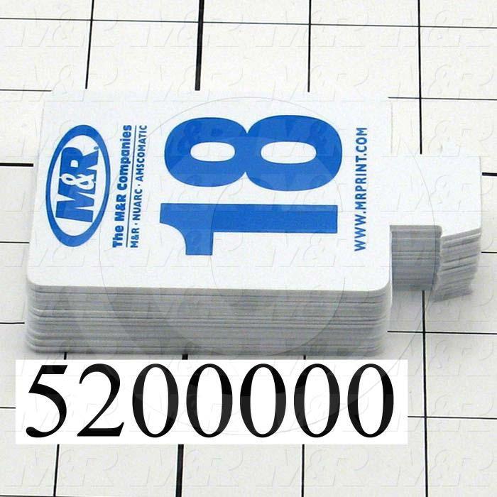 Decals & Documents, Number Tab, 0.04 White Poly