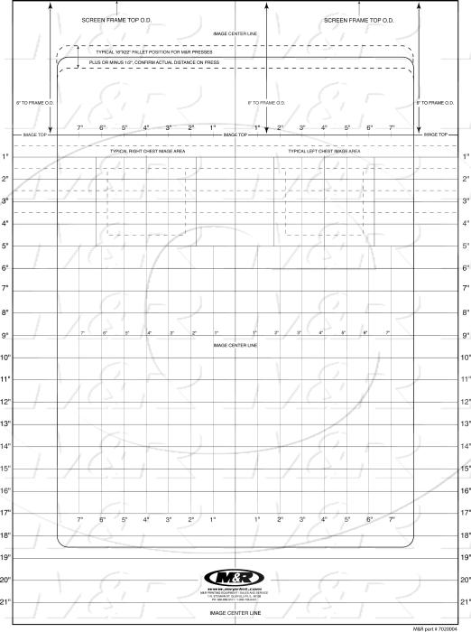 Decals & Documents, Screen Placement Grid, 24" X 32" Sheet Size