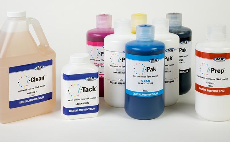 We offer a full range of supplies and accessories for i-Dot and i-Screen, including bulk DuPont? Artistri? Inks for all compatible digital-textile printers.