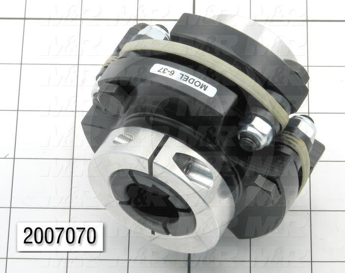 Disc Type Coupling, Type Single Flex, Hub # 1 Bore 0.687", Hub # 2 Bore 24 mm, Outside Diameter 3.75 in., Overall Length 3.40", Clamping Style Collar, Disc Material Composite