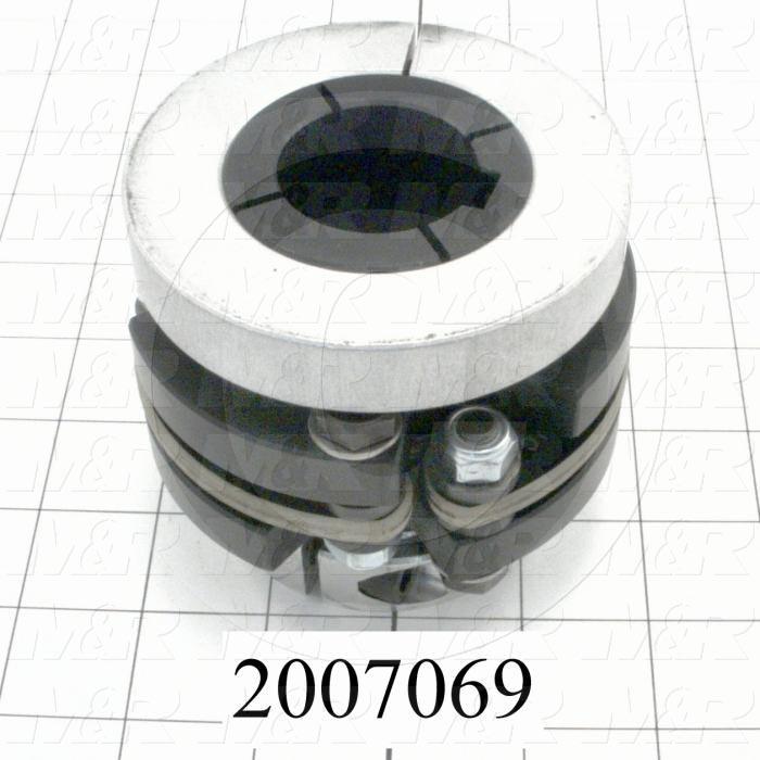 Disc Type Coupling, Type Single Flex, Hub # 1 Bore 1", Hub # 2 Bore 35 MM, Outside Diameter 3.75 in., Overall Length 3.40", Clamping Style Collar, Disc Material Composite, Material Aluminum