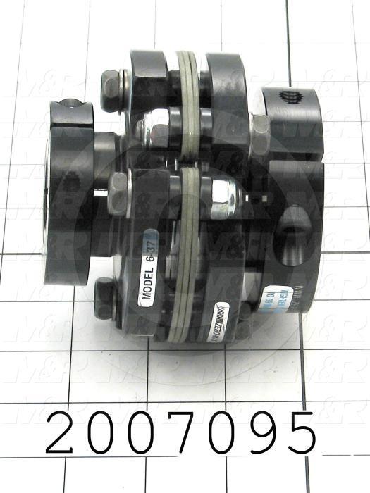 Disc Type Coupling, Type Single Flex, Hub # 1 Bore 24 mm, Hub # 2 Bore 1", Outside Diameter 94 mm, Overall Length 86.4 mm, Clamping Style Clamp, Disc Material Composite, Material Aluminum