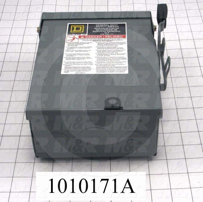 Disconnect Switch, 2-Wire, 240VAC, 30A, 1pole