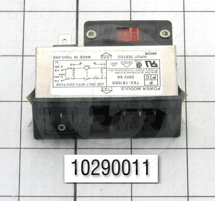 Disconnect Switch, Fusible, 115-250VAC, 6A, 1pole