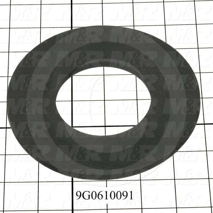 Discs and Rollers, Description Disc, M&R Machines H-175 Seal Head, Diameter 6.065", Width 0.250", Inside Diameter 3.000", Material Rubber