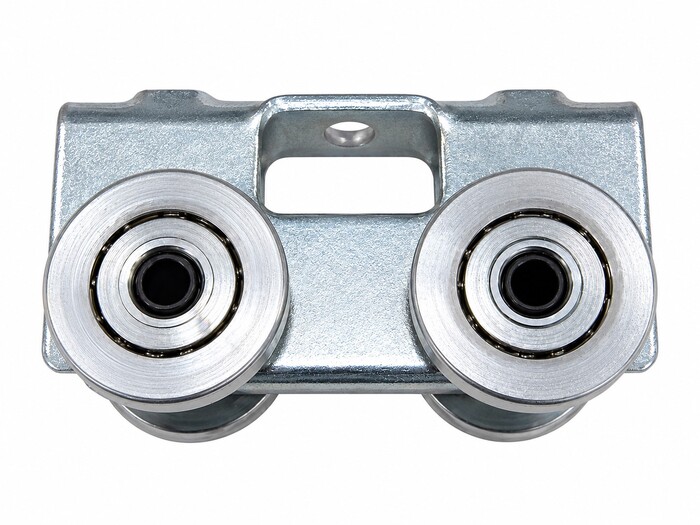 Discs and Rollers, Description Unistrut Channel Trolly 1-5/8", Material Stainless Steel