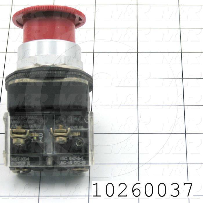 Emergency-Stop Switch, Push-Pull/Twist Release, 1NC