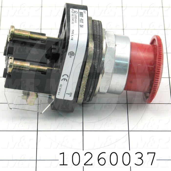 Emergency-Stop Switch, Push-Pull/Twist Release, 1NC