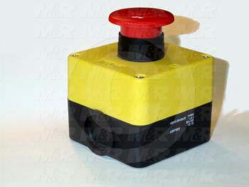 Emergency-Stop Switch, Station, Pushlock Turn Reset, 40mm Mushroom, 2NC