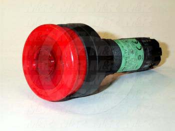 Emergency-Stop Switch, Twist Release, 22mm, 2NC, Red, 24VDC