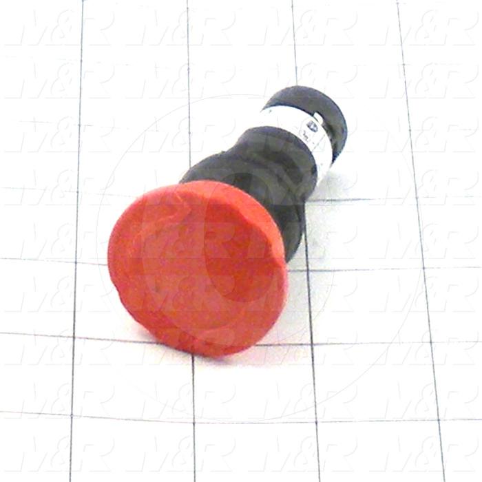 Emergency-Stop Switch, Unibody, Push-Pull/Twist Release, 22mm, 40mm Mushroom, 1NO And 1NC, Non-Illuminate