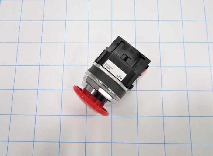 Emergency-Stop Switch, Unibody, Pushlock Turn Reset, 30mm, 40mm Mushroom, 1NC