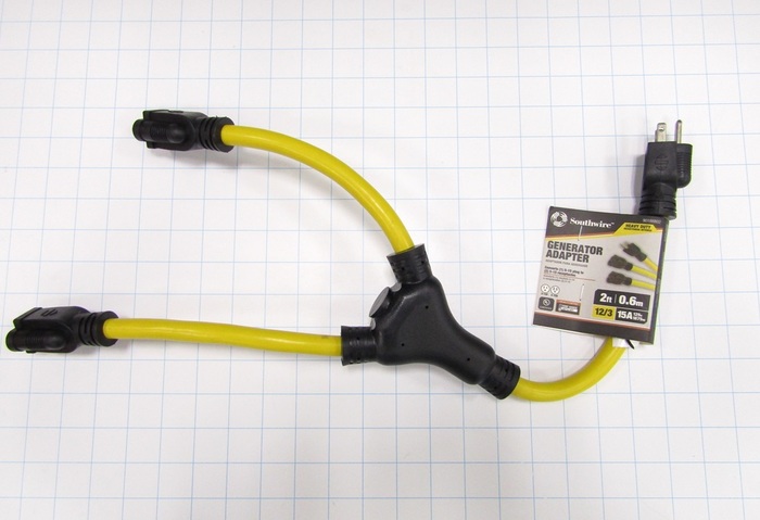 EXTENSION CORD SPLITTER 2FT
