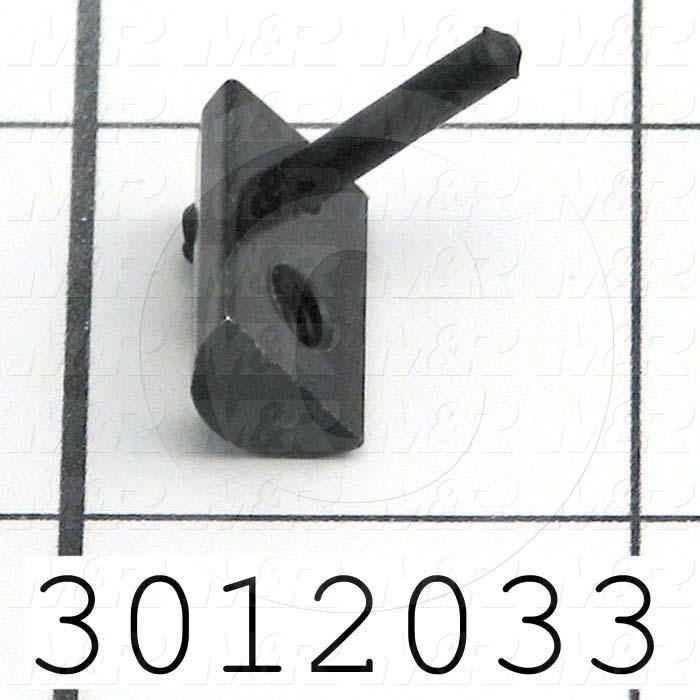 Extrusions and Accessories, Drop-In T-Nut, 10-32 Thread Size, Black Zinc