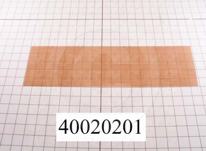 Fabric, Teflon Coated Fiberglass Fabric, 0.003", 5", 17-1/2", Natural Brown/Tan, 550'F