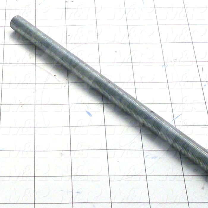 Fabricated Parts, 1/2-20 Threaded Rod 29 Length, 29 in. Length, 1/2 in. Diameter, Zinc Plated Finish