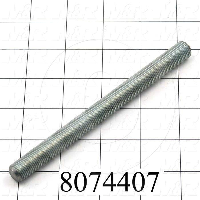 Fabricated Parts, 1/2-20 Threaded Rod 6", 6.00 in. Length, 1/2-20 Thread Size, As Material Finish