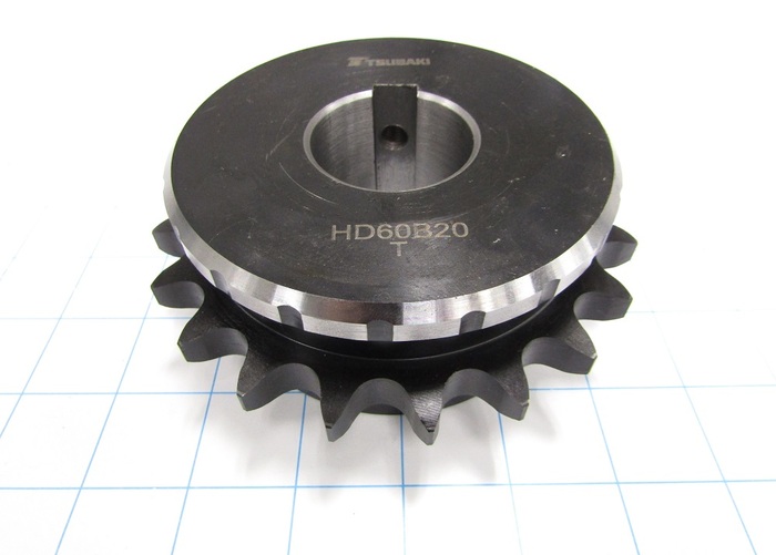 Fabricated Parts, #60 Dbl.Chain Sprocket 20t, 2.12 in. Length, 5.18 in. Diameter