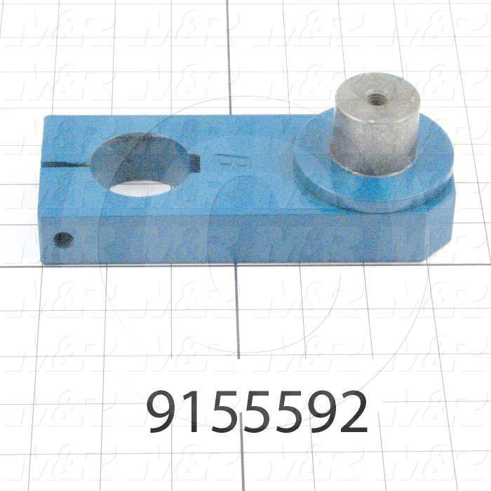 Fabricated Parts, 8 col. crank base weldment, 6.44 in. Length, 2.50 in. Width, Blue Coated Finish