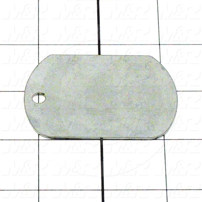 Fabricated Parts, Access Hole Cover, 2.50 in. Length, 1.75 in. Width, 0.050 in. Thickness