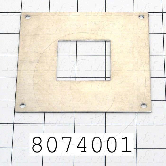 Fabricated Parts, Adapter Plate, 4.50 in. Length, 4.50 in. Width, 0.08 in. Thickness