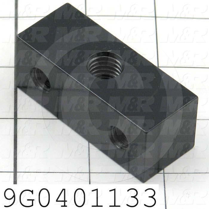 Fabricated Parts, Adj Bracket "A", 2.50 in. Length, 1.00 in. Width, 1.00 in. Thickness, Satin Black Finish